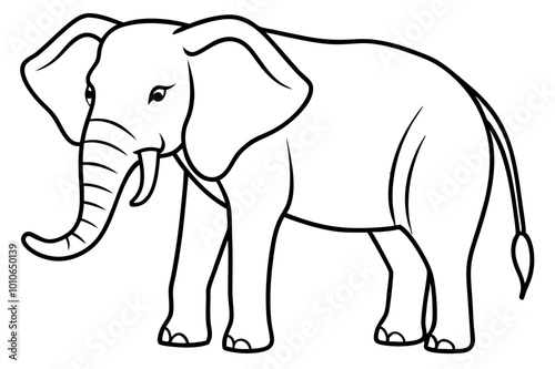 elephant cartoon isolated on white