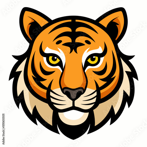 tiger head vector illustration photo