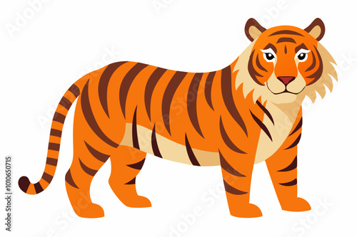 tiger cartoon isolated on white