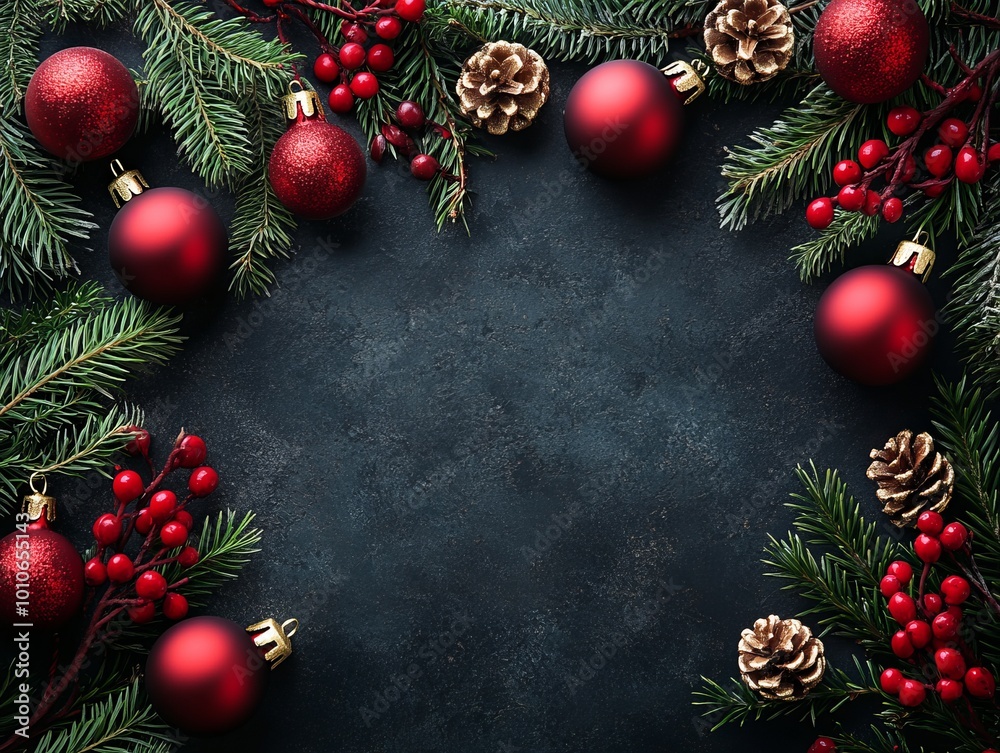 Christmas New Year background. Festive Xmas composition Christmas New Year background. Festive Xmas composition