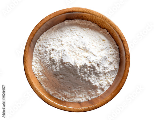 flour in a bowl wooden 