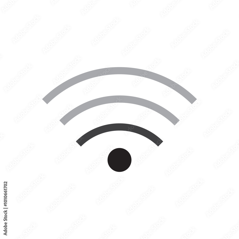 Wifi wireless internet signal flat icon for apps