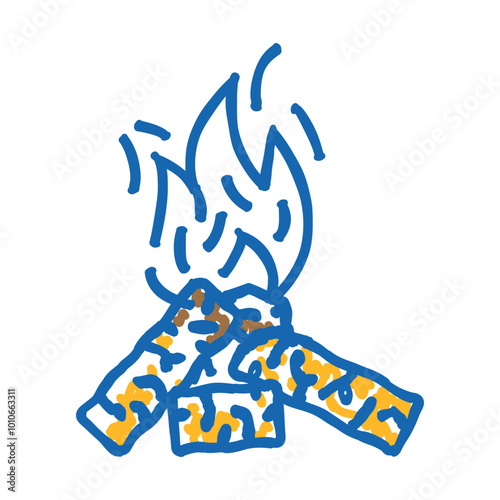 energy wood pellets doodle icon sketch vector. energy wood pellets sign. isolated symbol illustration