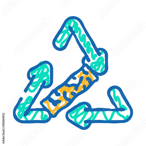 eco friendly wood pellets doodle icon sketch vector. eco friendly wood pellets sign. isolated symbol illustration