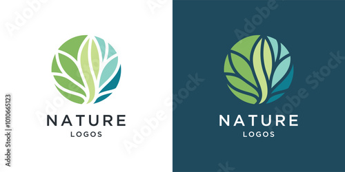 Leaf logo inspiration or Tropical plant flower logo Inspiratioan	