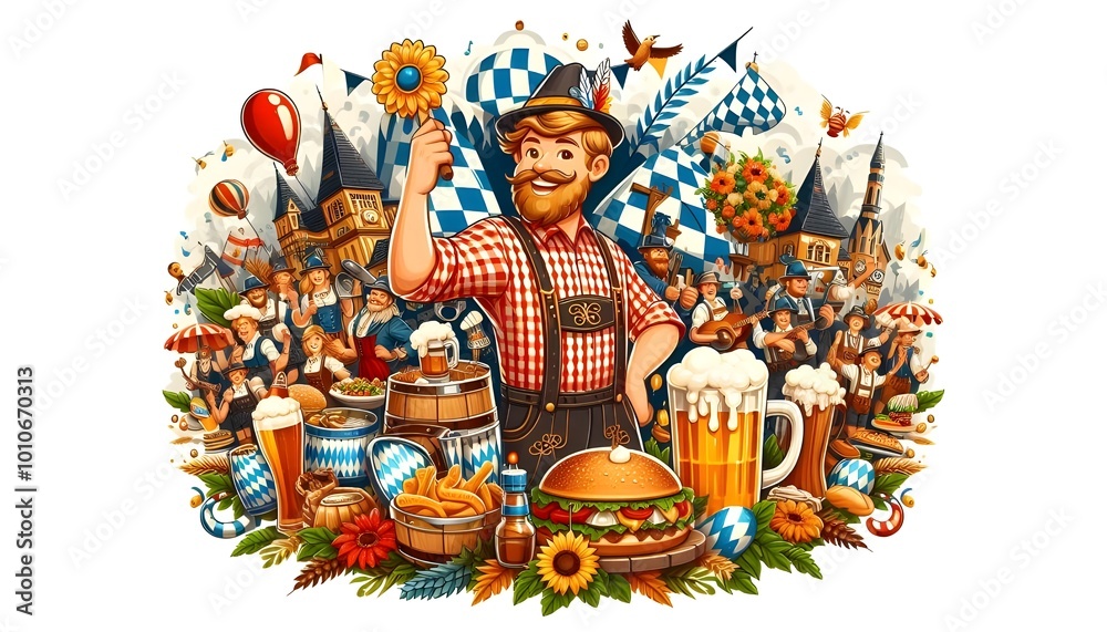 Oktoberfest festival png cut out element set Oktoberfest festival png cut out element set