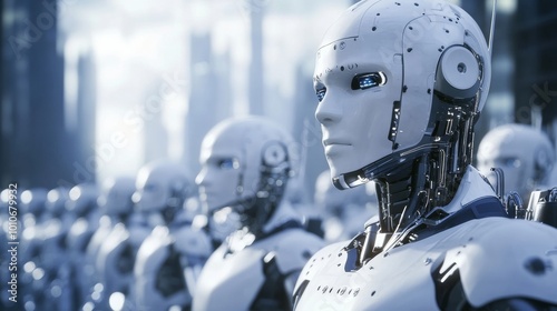 Futuristic Robots and Automation in Modern Cities

