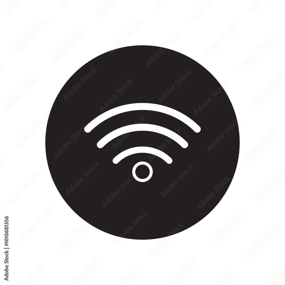 Wifi wireless internet signal flat icon for apps Wifi wireless internet signal flat icon for apps