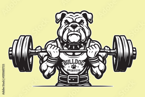 wolf body builder sports mascot