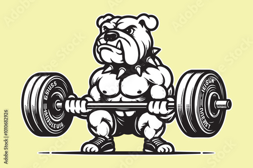 wolf body builder sports mascot
