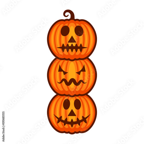 Halloween pumpkin cartoon. Halloween autumn pumpkin cartoon . Digital illustration. photo