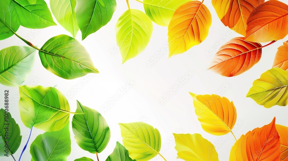 nature background foliage with watercolor style nature background foliage with watercolor style