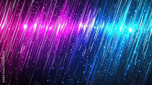 Vibrant abstract light streaks with sparkling effects