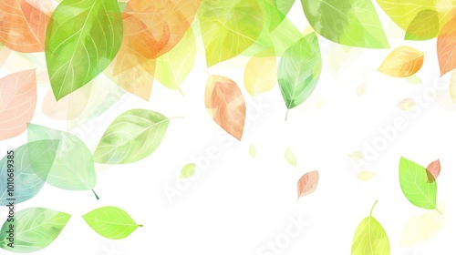 nature background foliage with watercolor style