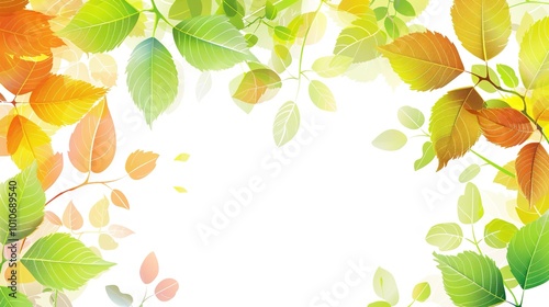 nature background foliage with watercolor style