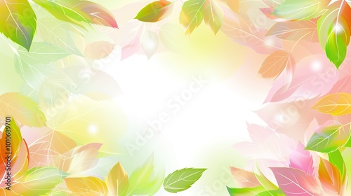 nature background foliage with watercolor style