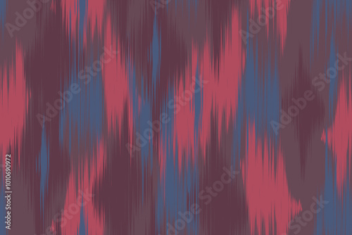 Seamless Ikat Tribal Pattern. Ethnic abstract fabric design with zigzag patterns. Perfect for fashion fabrics, upholstery and bohemian or modern home decor.