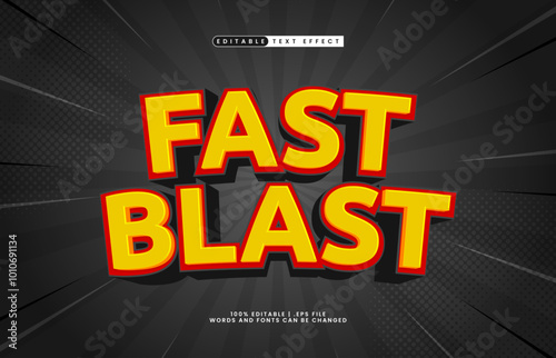 fast blast editable text effect with a drift and race text style