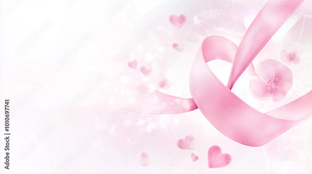 pink ribbon on a pink background. breast cancer awareness concept
pink ribbon on a pink background. breast cancer awareness concept