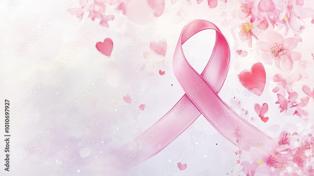 pink ribbon on a pink background. breast cancer awareness concept
pink ribbon on a pink background. breast cancer awareness concept