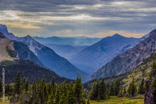 Mountain landscape in Glacier National Park