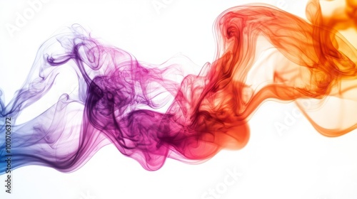 Mesmerizing Smoke and Flame Dance in Vibrant Colorful Gradient Abstract Art