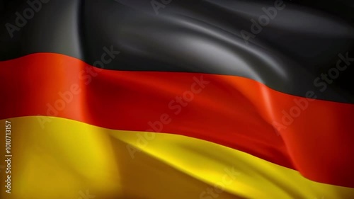 Beautiful waving German Flag in the Wind, Germany national flag waving in