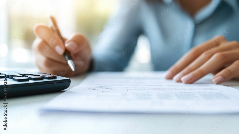 A professional accountant explaining and guiding a client through the process of filling out a tax return form providing expertise and assistance to ensure accurate financial reporting and compliance A professional accountant explaining and guiding a client through the process of filling out a tax return form providing expertise and assistance to ensure accurate financial reporting and compliance