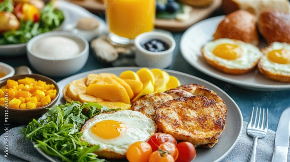 Family Discussing Finances and Tax Situation While Enjoying a Hearty Breakfast Together at Home Family Discussing Finances and Tax Situation While Enjoying a Hearty Breakfast Together at Home