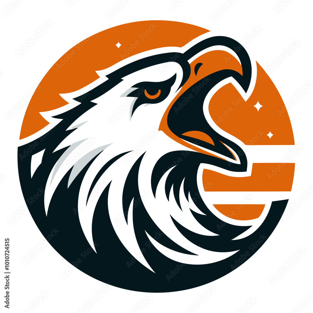 Fototapeta premium Bald eagle vector and illustration