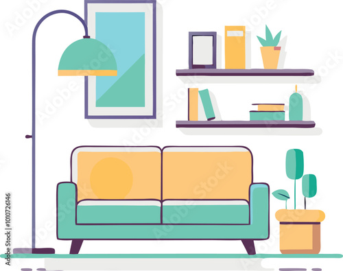 Five Colorful Sofas with Cushions for Home Decor