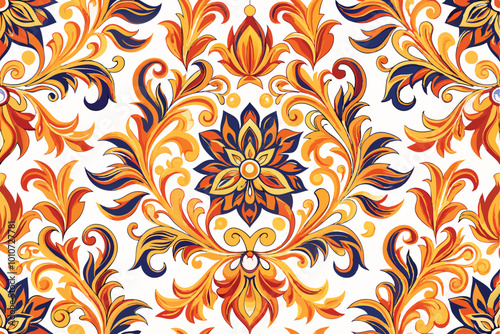 Beautiful seamless pattern. Stock illustration. Wallpaper .