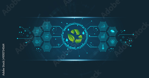 Recycle and zero waste concept. eco-friendly. Goals sustainable business development and renewable material resources and environment sustainable. Reuse Reduce Recycle symbol. Carbon neutral.