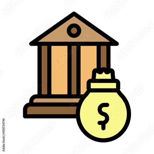 Loan Vector Filled Icon Design