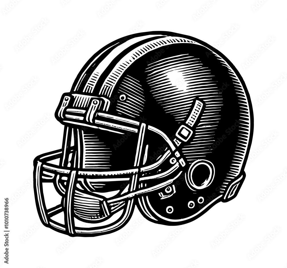 american football helmet rugby engraving black and white outline american football helmet rugby engraving black and white outline