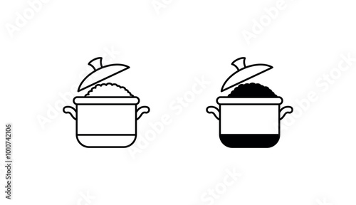 Pot icon design with white background stock illustration
