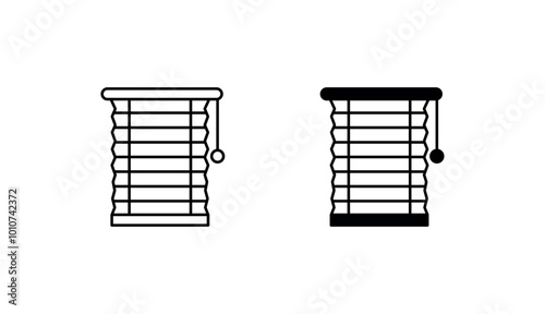 Blinds icon design with white background stock illustration