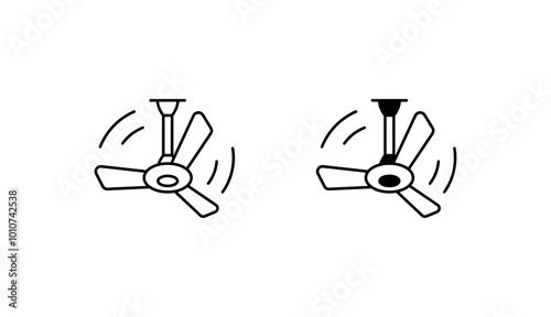 Fan icon design with white background stock illustration
