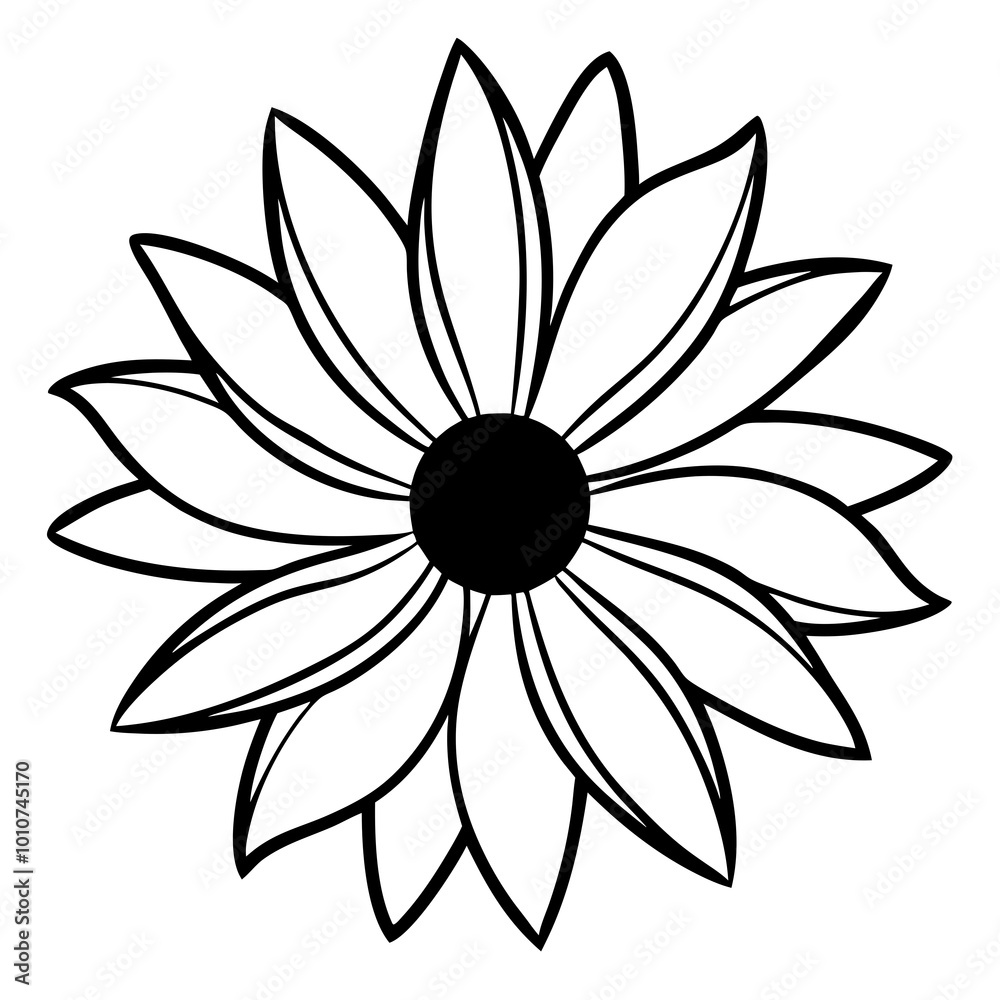Beautiful Vector Illustration of a Lively Rudbeckia Flower with a Rich Dark Backdrop
Beautiful Vector Illustration of a Lively Rudbeckia Flower with a Rich Dark Backdrop