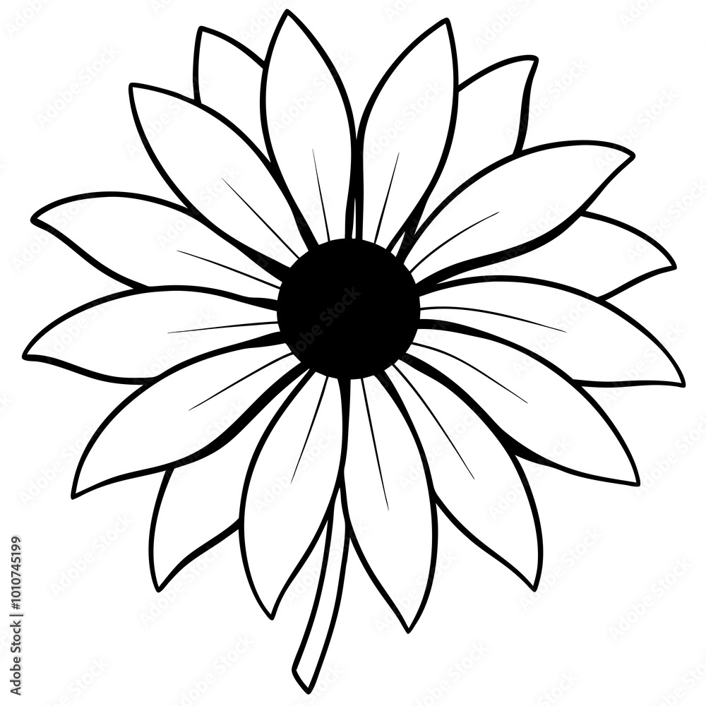 A Stunning Vector Illustration of a Vibrant Rudbeckia Flower Against a Dark Background
A Stunning Vector Illustration of a Vibrant Rudbeckia Flower Against a Dark Background