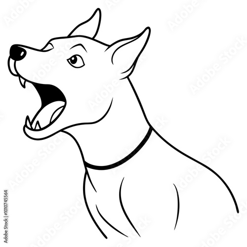 Terrier caught mid bark vector illustration of a playful dog in action
