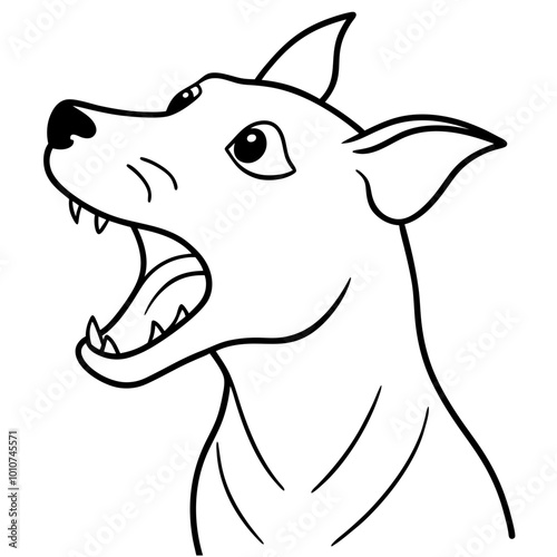 Energetic terrier caught mid bark vector art capturing canine energy
