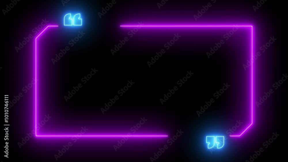 quotes neon frame frame border animated frame border place adverbs 4k looping quotes neon frame frame border animated frame border place adverbs 4k looping