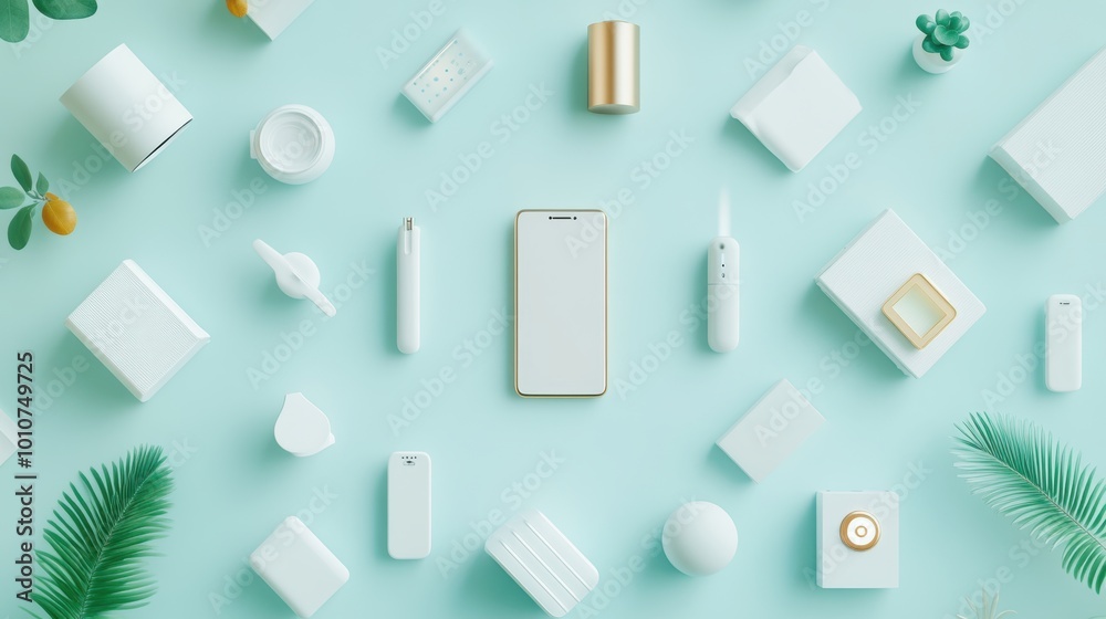 A collection of connected smart home devices, showcasing the interconnectedness of IoT in everyday life. A collection of connected smart home devices, showcasing the interconnectedness of IoT in everyday life.