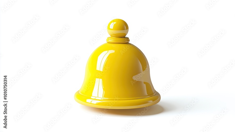A shiny yellow bell isolated on a white background. A shiny yellow bell isolated on a white background.