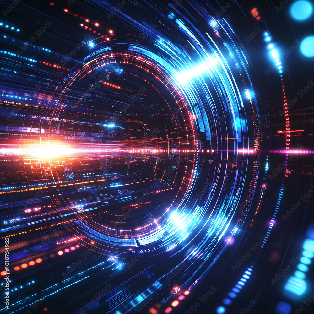 Hi-tech background image, future technology ,generative AI illustration Hi-tech background image, future technology ,generative AI illustration