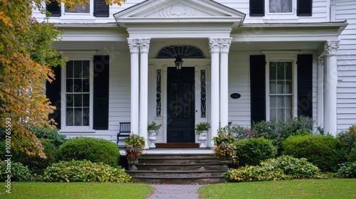 Historic colonial house with classic architecture.