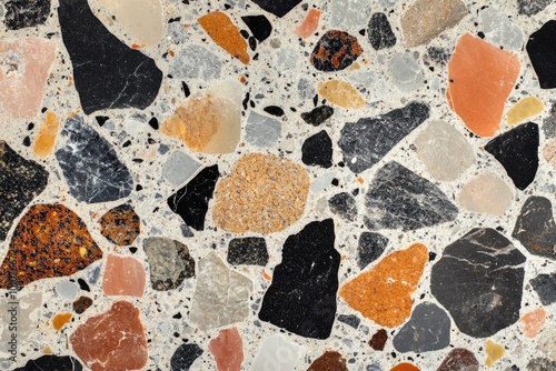 Wallpaper Mural Terrazzo surface with colorful stones. A unique texture for design projects, websites, or backgrounds. Torontodigital.ca