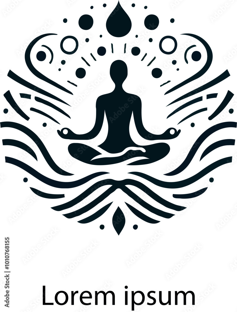 yoga logo with white background yoga logo with white background