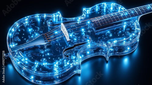 Double Bass Neon Blue photo